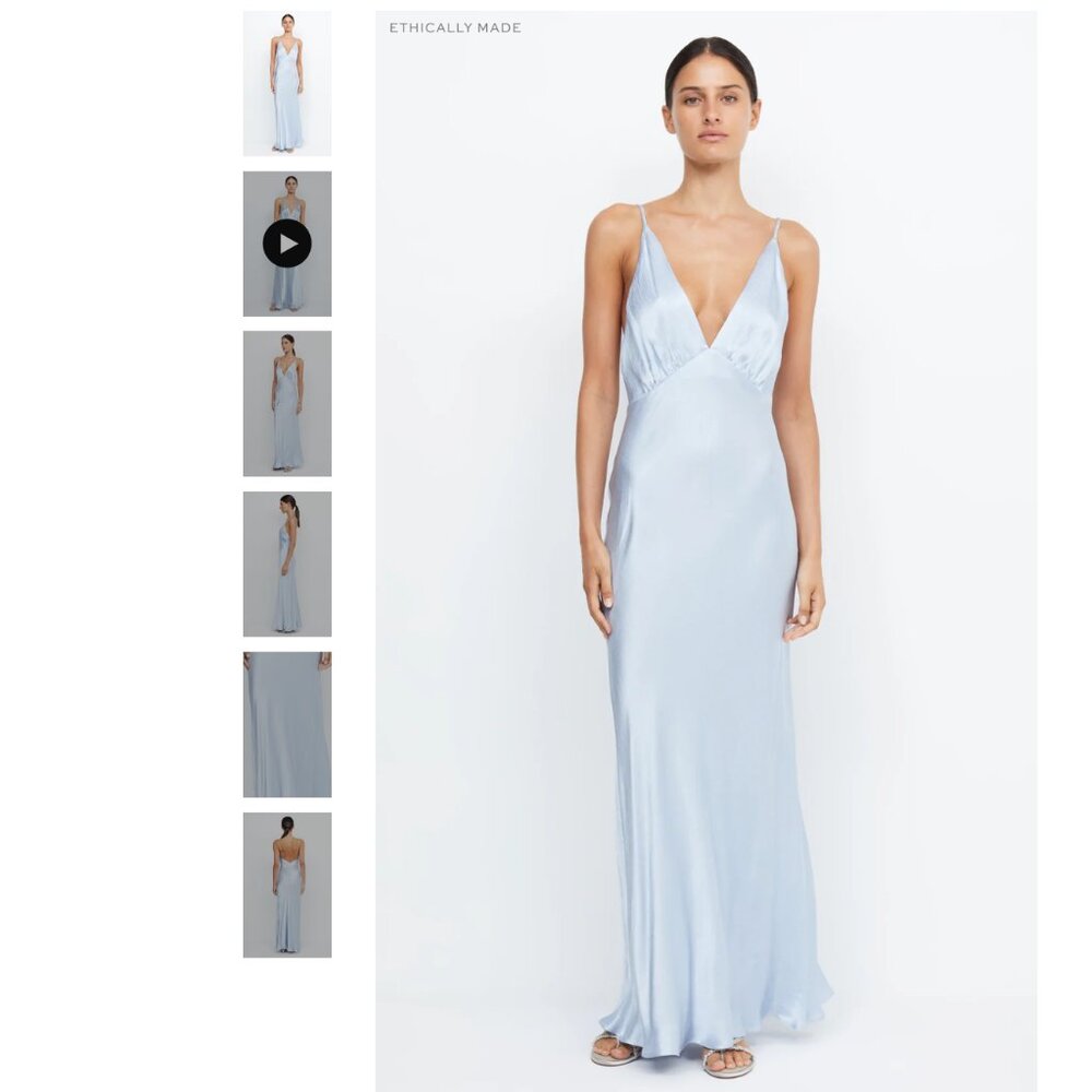Bec & Bridge Moon Dance Maxi Dress in Dusty Blue